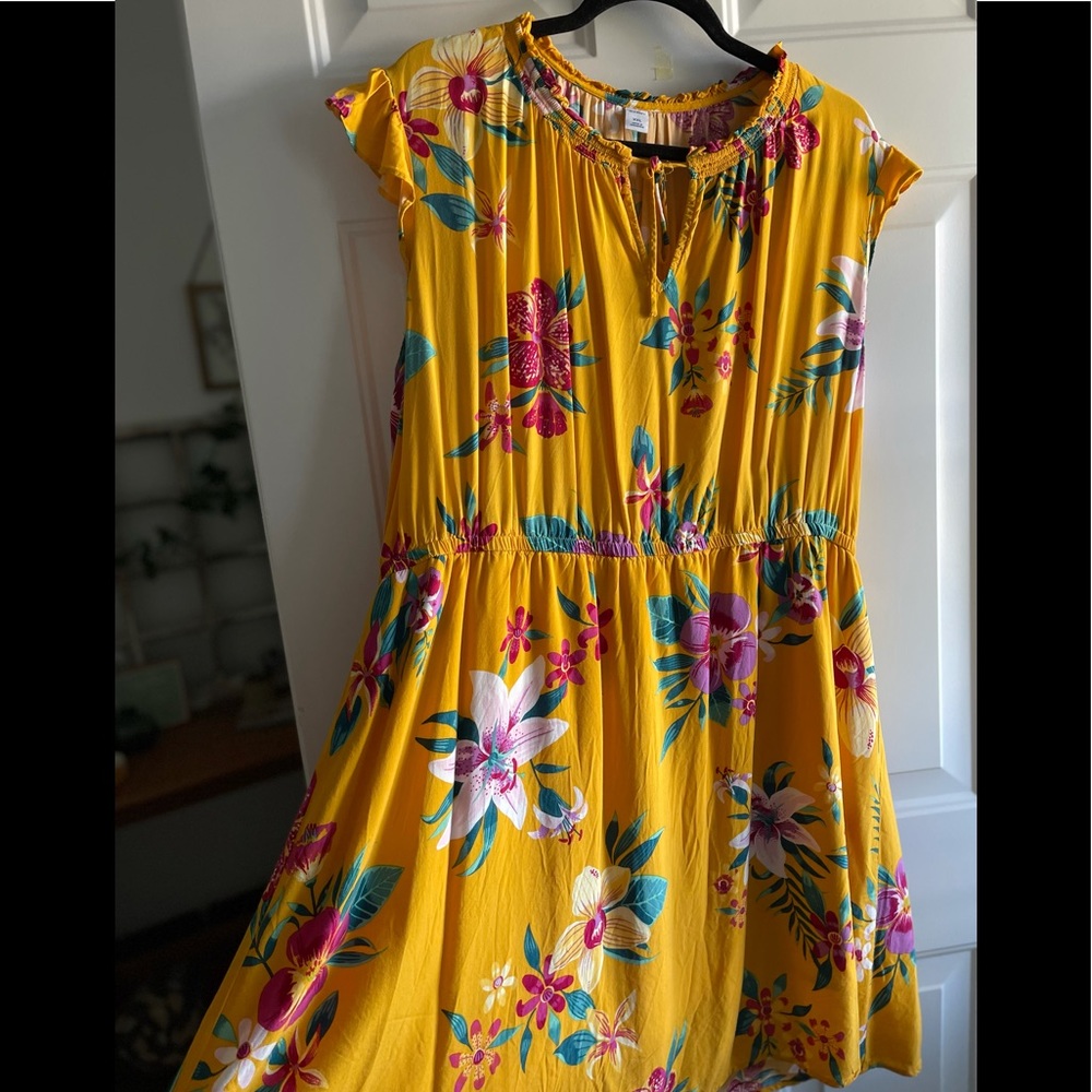 (2/$35) Old Navy Ruffle Cap Sleeve Floral Dress